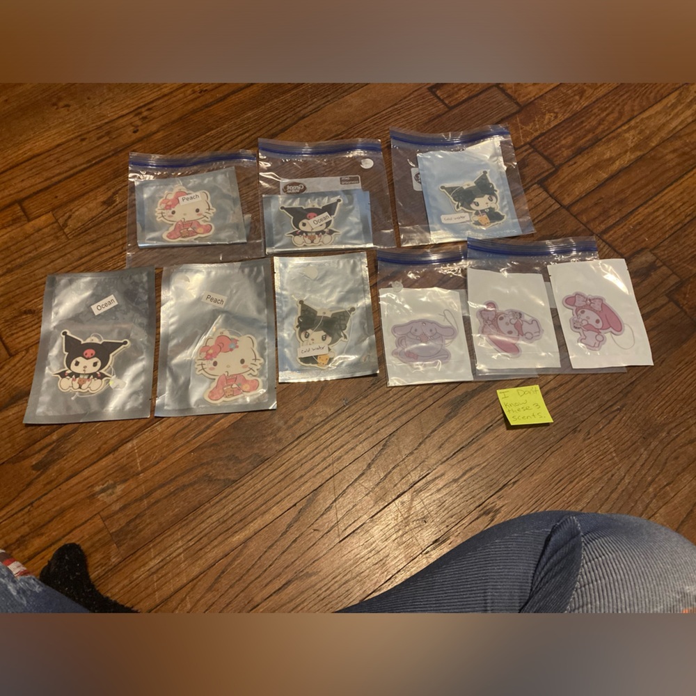 Hello Kitty Kuromi air fresheners lot